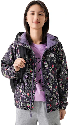 (Women) The North Face Floral Print Windproof Zip Hoodie Jacket Black NF0A81O1-IAY Shop (Women) The North Face Floral Print Windproof Zip Hoodie Jacket Black NF0A81O1-IAY
