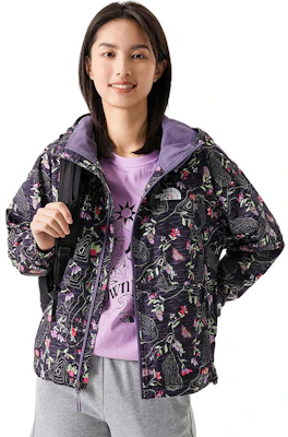 (Women) The North Face Floral Print Windproof Zip Hoodie Jacket Black NF0A81O1-IAY Details for (Women) The North Face Floral Print Windproof Zip Hoodie Jacket Black NF0A81O1-IAY