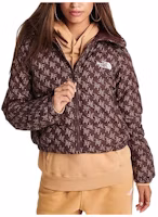 (Women) The North Face Full-Print Long Sleeve Jacket in Coal Brown NF0A5GXX-201 (Women) The North Face Full-Print Long Sleeve Jacket in Coal Brown NF0A5GXX-201