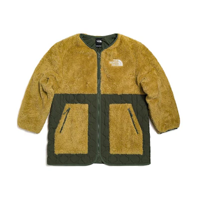 (Women) TNF FW22 Brown Colorblock Logo Zip Pullover Jacket NF0A7W9V-ZSF