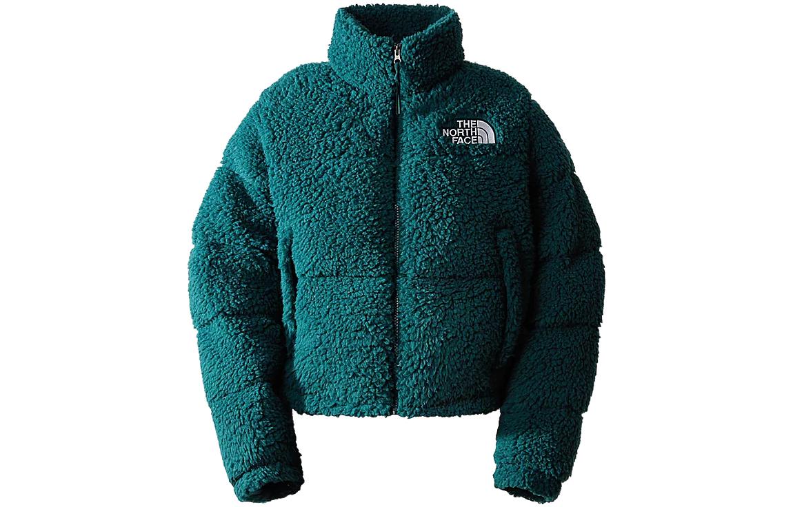 (Women) The North Face FW22 Green Embroidered Logo Zip-Up Jacket NF0A7WSK-D7V