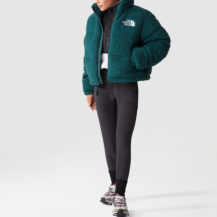 Shop (W) The North Face FW22 綠色刺繡標誌拉鍊外套 NF0A7WSK-D7V
