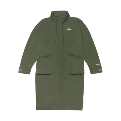 (Women) TNF FW22 Green Logo Print Mid-Length Windbreaker Jacket NF0A7WB8-NYC