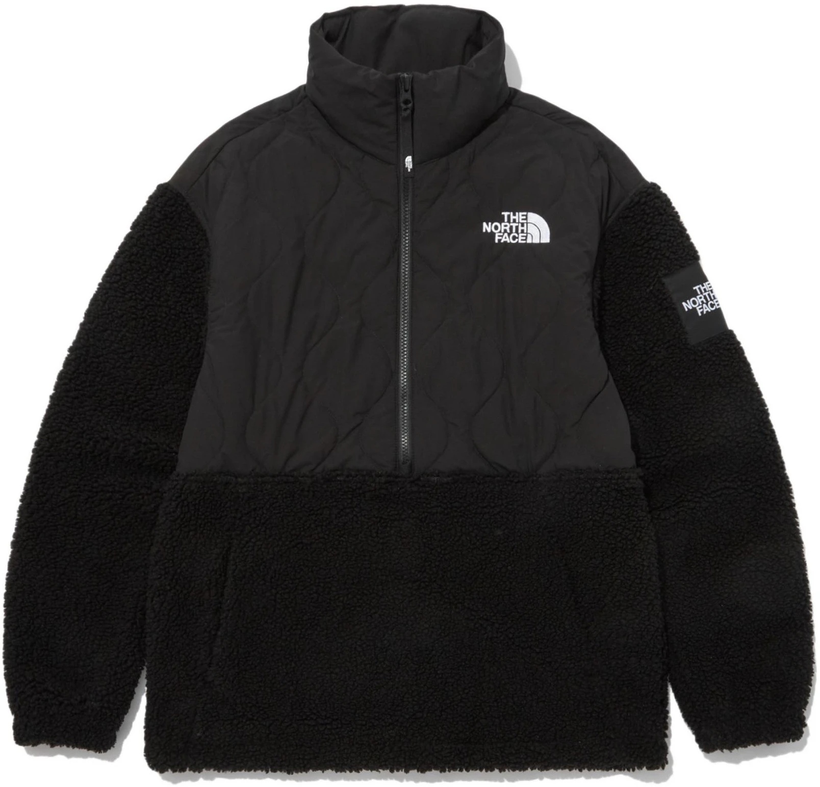 women-the-north-face-fw-22-ranger-v-fleece-anorak-logo-print-pullover-fleece-na-4-fn-51-k