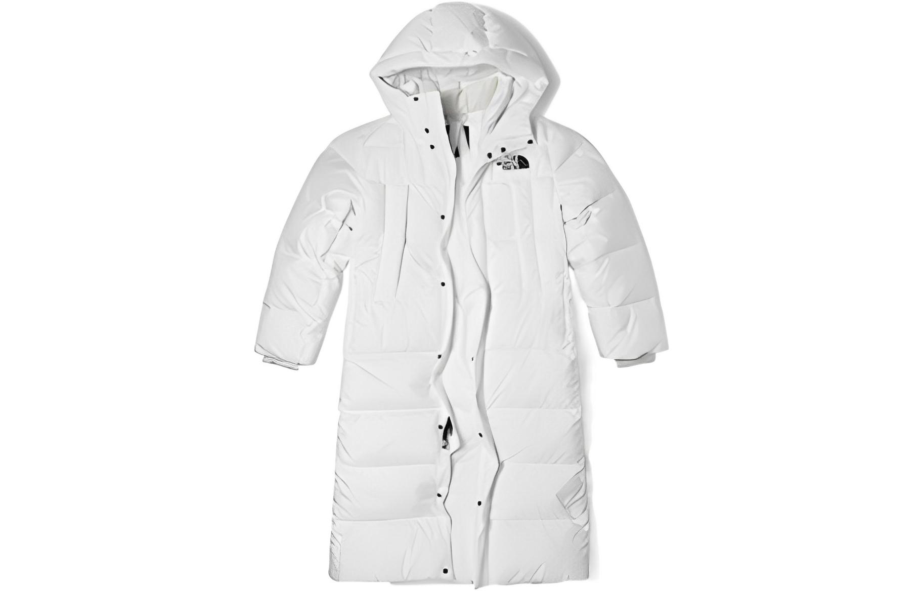 (Women) TNF FW22 White Logo Print Long Down Parka Jacket NF0A81RK-FN4