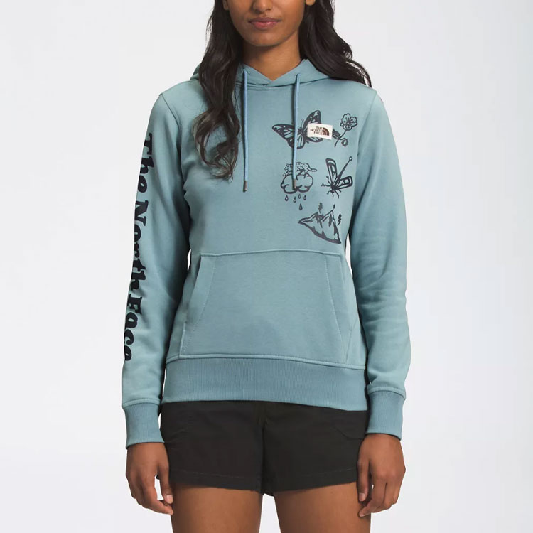(Women) TNF Graphic Print Hoodie Blue-Green Colorway NF0A533T-BDT 圖 4