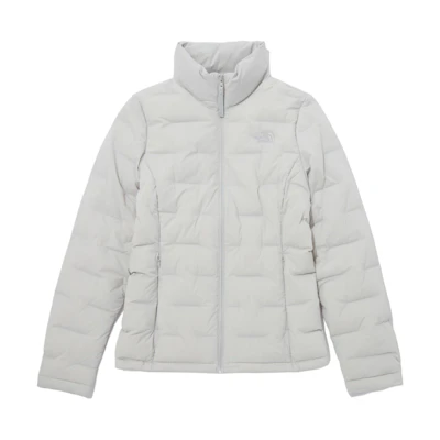 (Women) TNF Gray Down Jacket Full-Zip Long Sleeve Solid Design NJ1DP83B