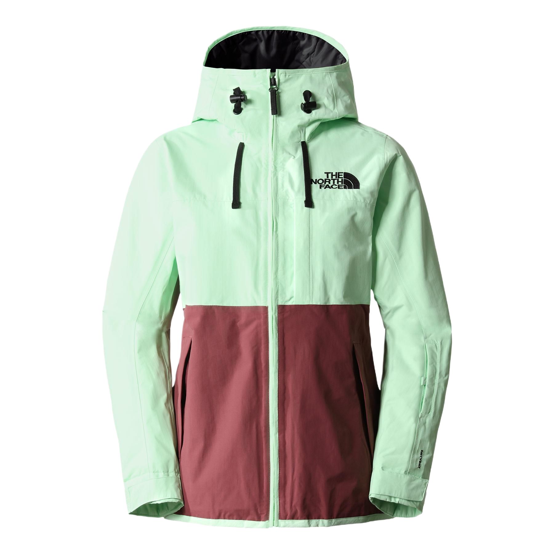 (Women) TNF Green Colorblock Logo Hoodie Jacket NF0A4R1D-825