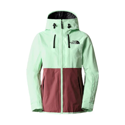 (Women) TNF Green Colorblock Logo Hoodie Jacket NF0A4R1D-825