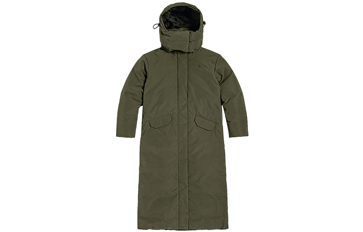 (Women) TNF Green Embroidered Hooded Winter Down Jacket NF0A4U7D-21L