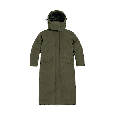 (Women) TNF Green Embroidered Hooded Winter Down Jacket NF0A4U7D-21L