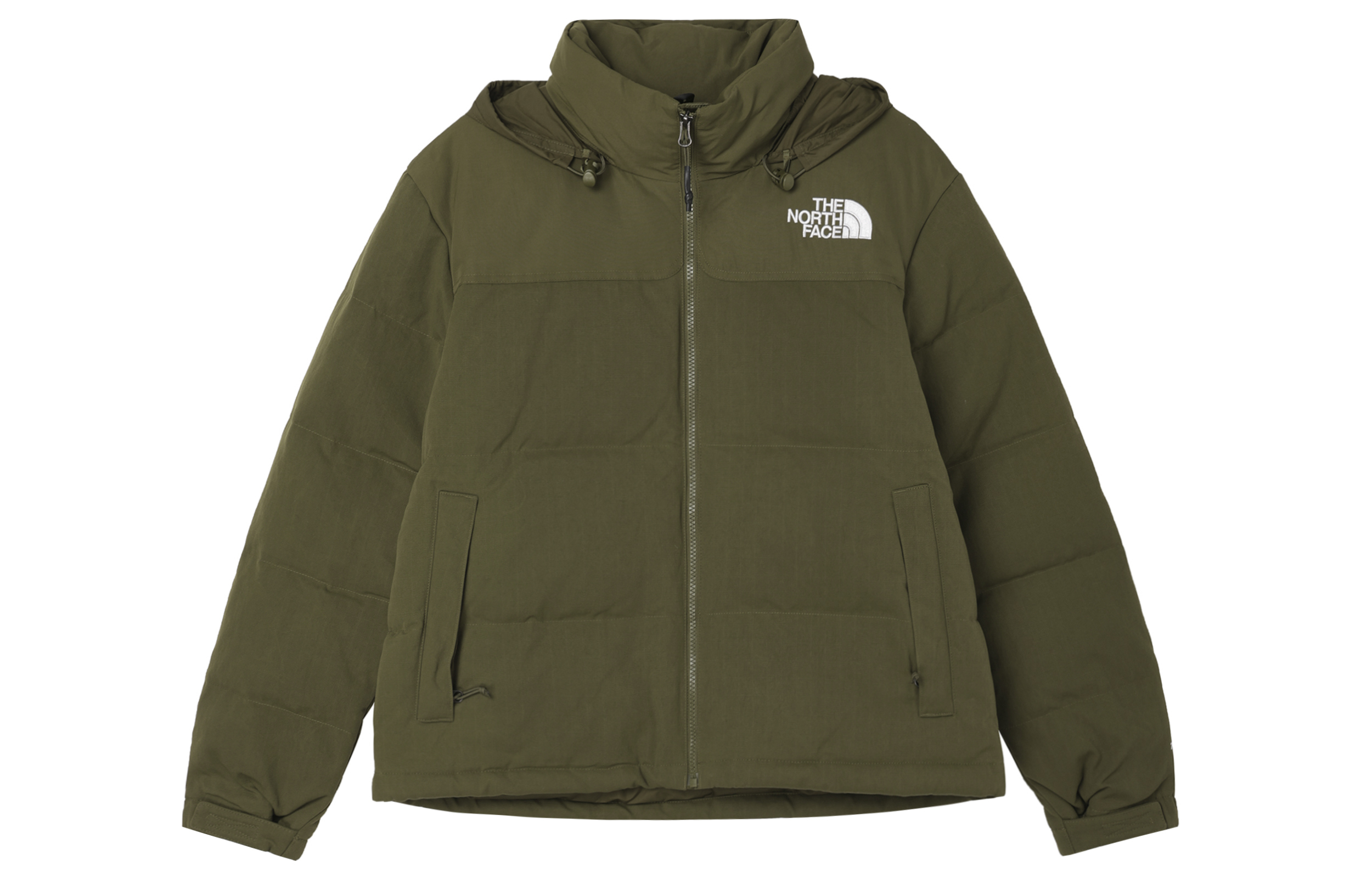 (Women) TNF Green Nuptse Logo Print Zip-Up Jacket NF0A870R-PIB