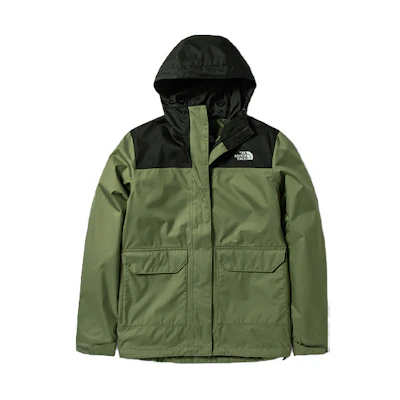 (Women) TNF Green Waterproof Outdoor Hooded Jacket NF0A4U7T-4NX