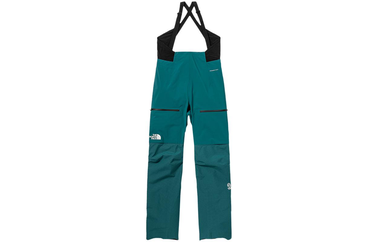 (Women) The North Face Green Waterproof Ski Bib Pants with Multiple Pockets NF0A5AEX-BJ5