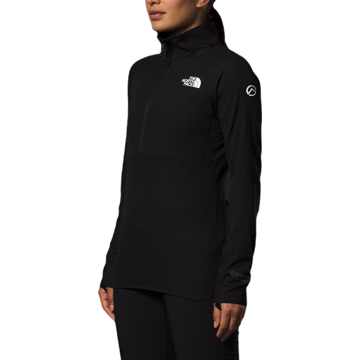 Shop (W) 노스페이스 하프집 로고 스탠드 칼라 스웻셔츠 블랙 NF0A5J8C-JK3