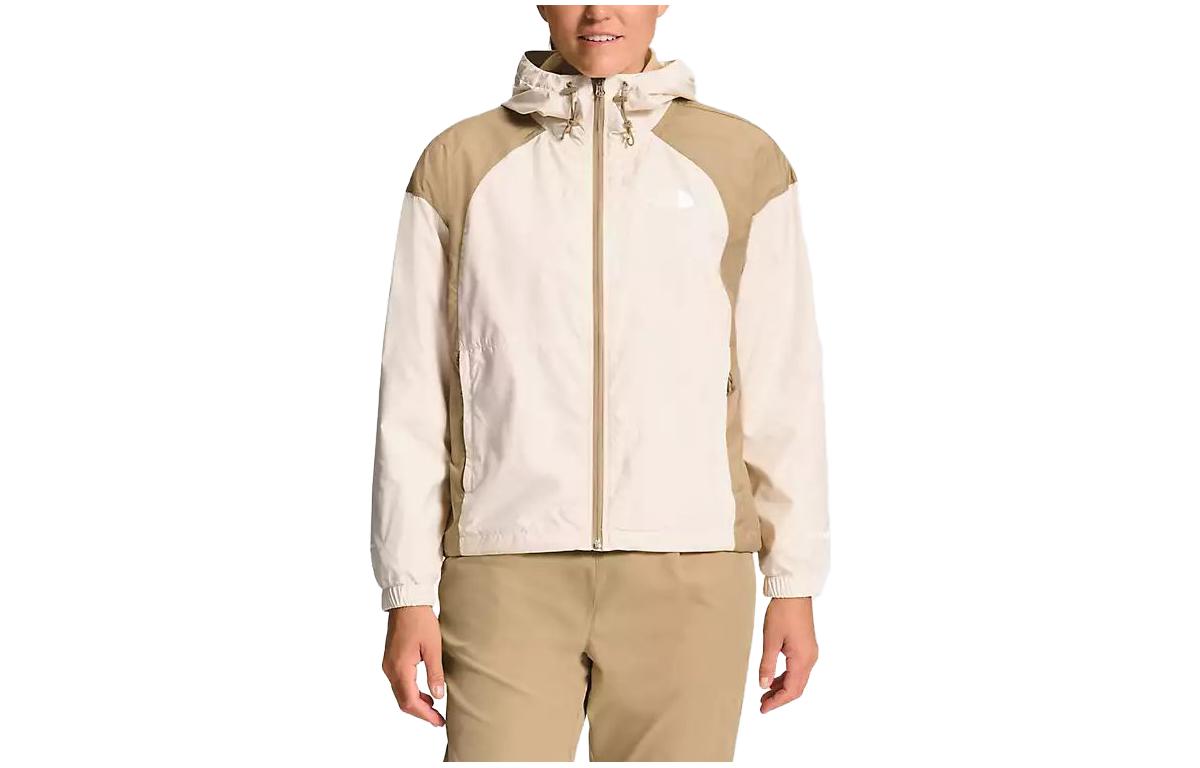 (Women) The North Face Hooded Colorblock Logo Jacket Light Khaki NF0A5J5W-HO5