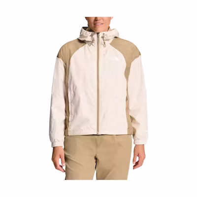 (Women) TNF Hooded Colorblock Logo Jacket Light Khaki NF0A5J5W-HO5