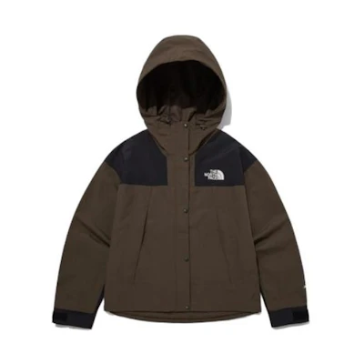 (Women) TNF Hooded Windbreaker Jacket Brown Colorblock Logo Design NJ2HP80C