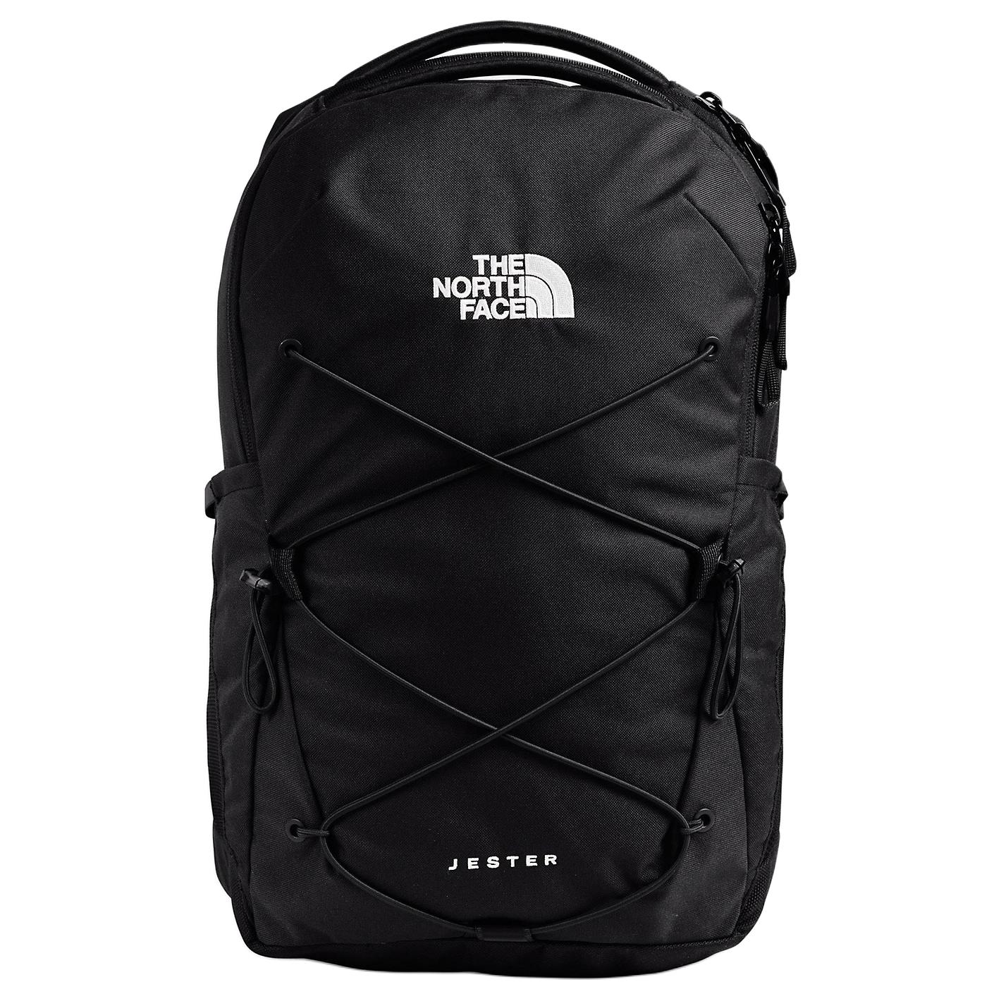 (Women) The North Face Jester 28L Logo Print Black Polyester Outdoor Backpack for Women. NF0A3VXF-4H0