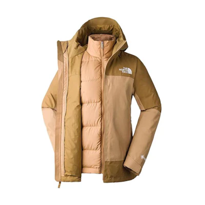 (Women) TNF Khaki 3-in-1 Windproof Waterproof Logo Zip Jacket NF0A83RU-LII