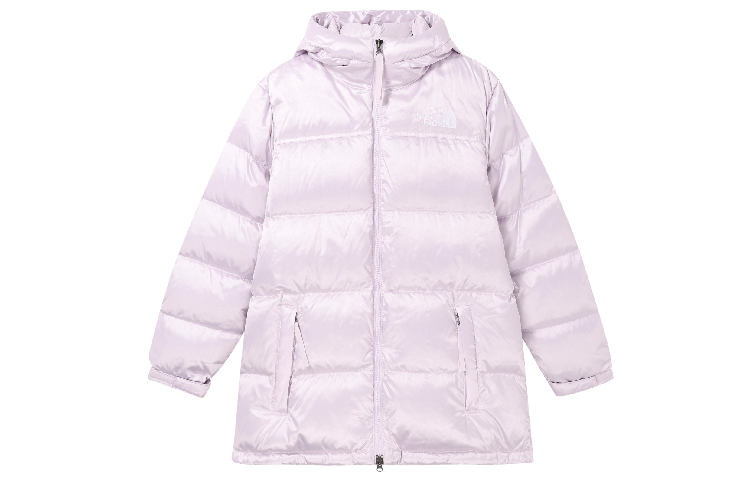 (Women) TNF Lavender Mist Logo Print Hooded Down Jacket NF0A5GIL-FPE