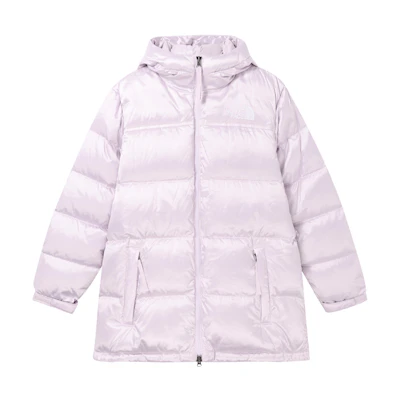 (Women) TNF Lavender Mist Logo Print Hooded Down Jacket NF0A5GIL-FPE