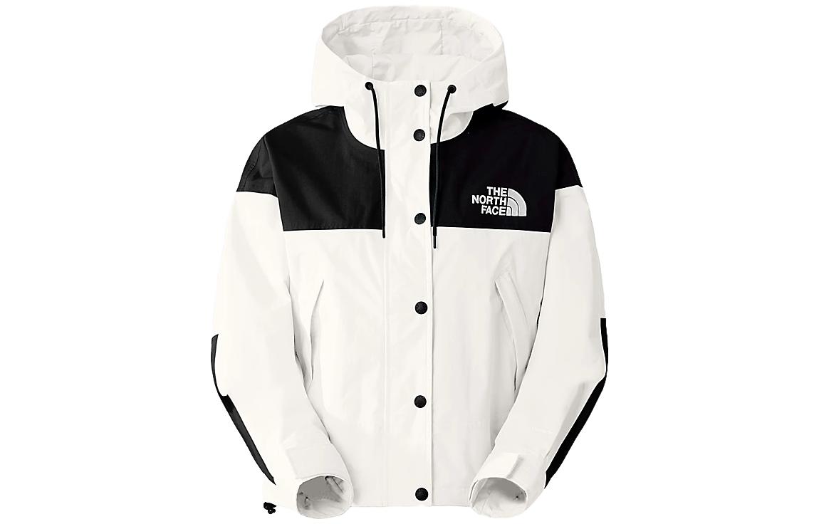 (Women) TNF Logo Embroidered Waterproof Hooded Jacket Gardenia White NFOA3XDC-N3N 圖 2