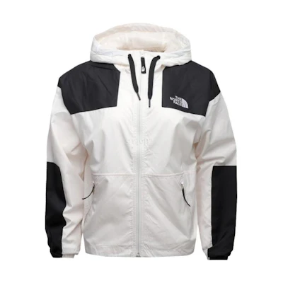 (Women) TNF Logo Graphic Zip-Up Drawstring Hooded Jacket Black/White NF0A4C9H-N3N