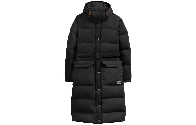 (Women) TNF Logo Mid-Length Black Down Jacket Winter Coat NF0A5A9N-JK3