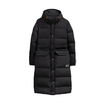 (Women) TNF Logo Mid-Length Black Down Jacket Winter Coat NF0A5A9N-JK3