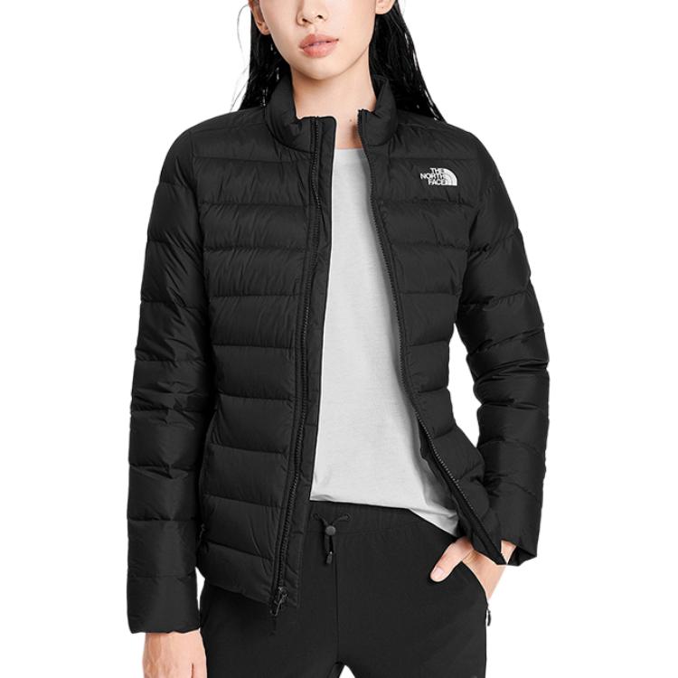 (Women) TNF Logo Print Black Zip-Up Outdoor Jacket NF0A4NAG-JK3