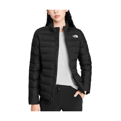 (Women) TNF Logo Print Black Zip-Up Outdoor Jacket NF0A4NAG-JK3