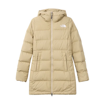 (Women) TNF Logo Print Long Down Jacket Khaki NF0A4R31-H7E