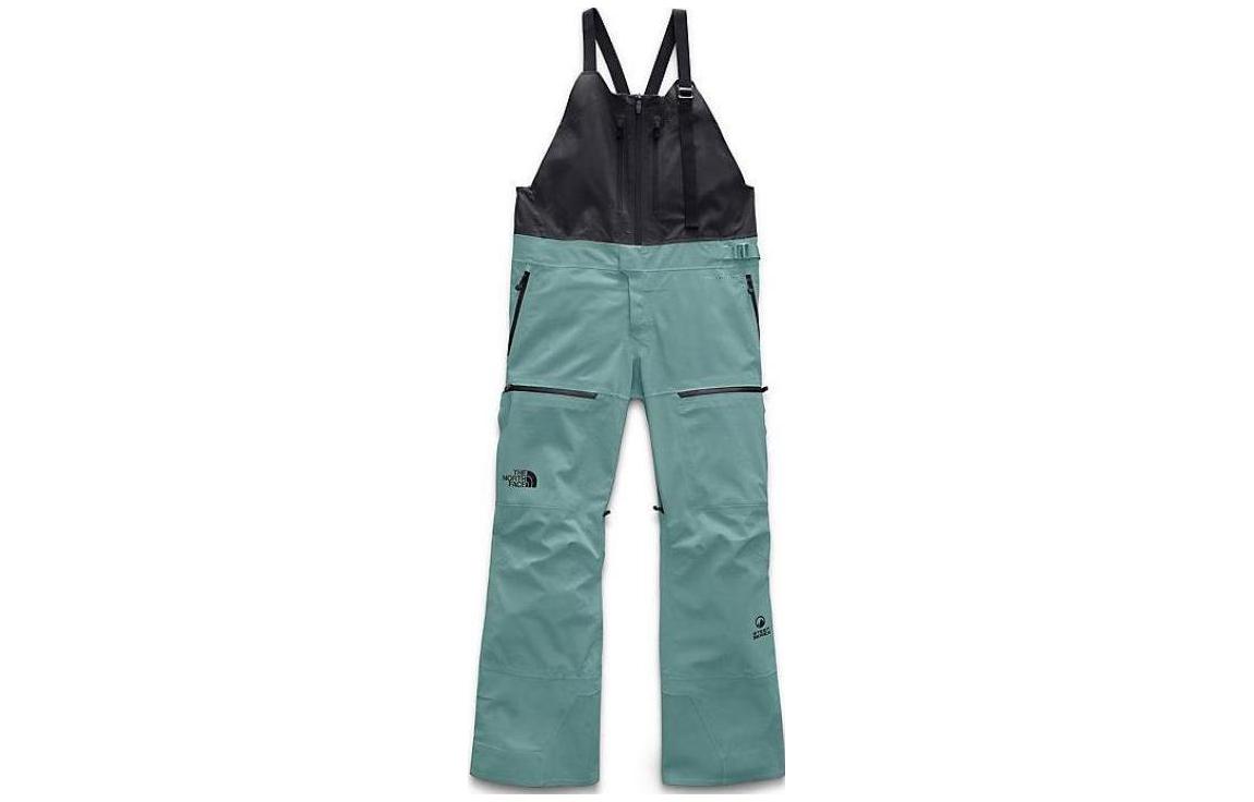 (Women) The North Face Logo Print Ski Bib Pants Green/Black NF0A3M1O-G40