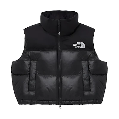 (Women) TNF Logo Print Stand Collar Sleeveless Down Vest NV1DP80K