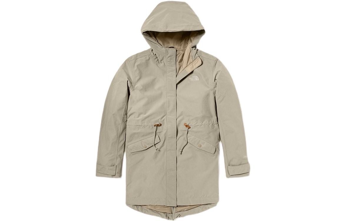 (Women) TNF Logo Printed Hooded Jacket Khaki NF0A5AYC-CEL