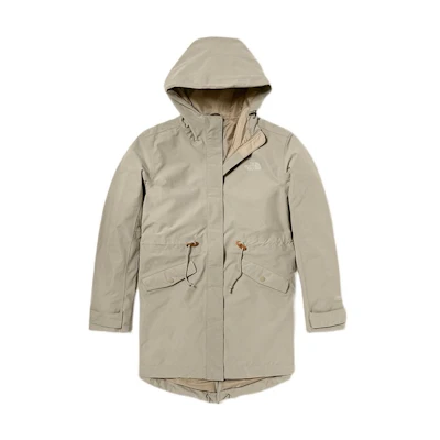 (Women) TNF Logo Printed Hooded Jacket Khaki NF0A5AYC-CEL