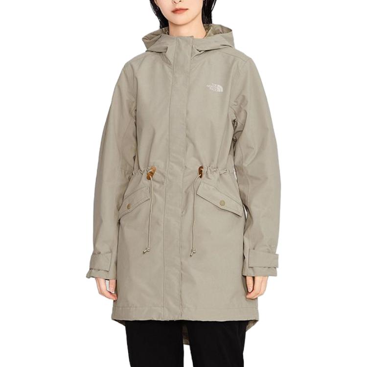 (Women) TNF Logo Printed Hooded Jacket Khaki NF0A5AYC-CEL 圖 3