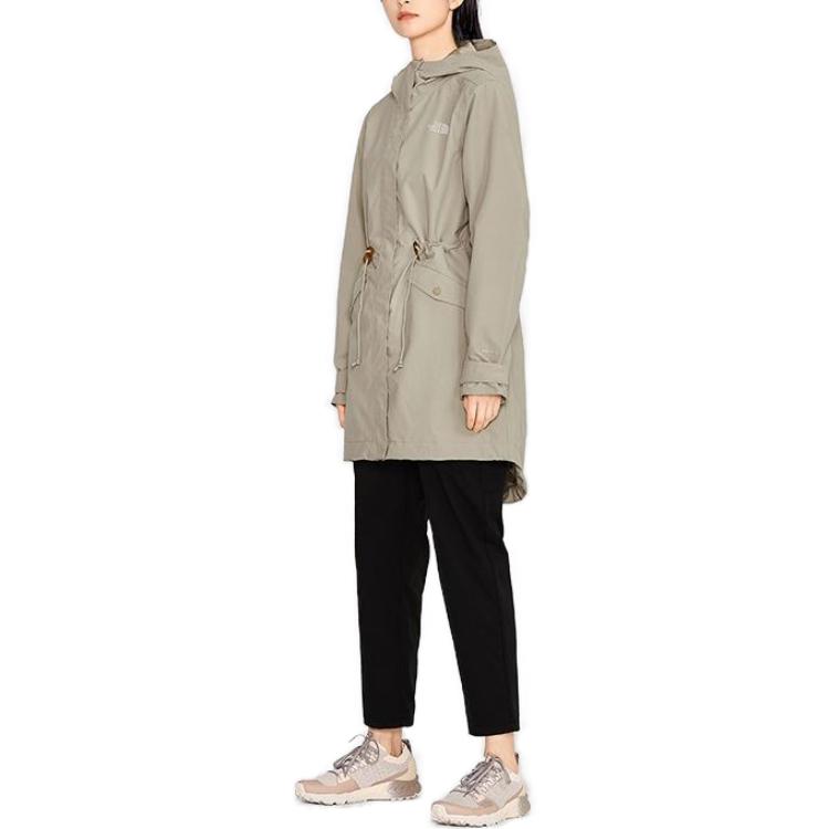 (Women) TNF Logo Printed Hooded Jacket Khaki NF0A5AYC-CEL 圖 4