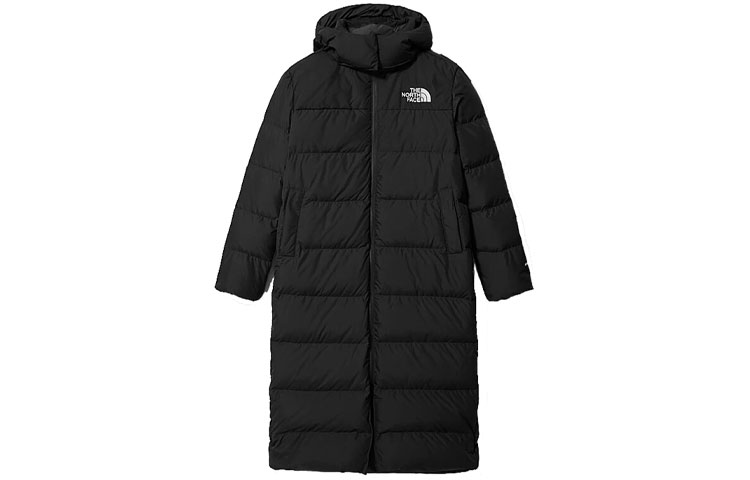 (Women) TNF Long Hooded Down Jacket Black Winter Outdoor Wear NF0A4R3K-JK3
