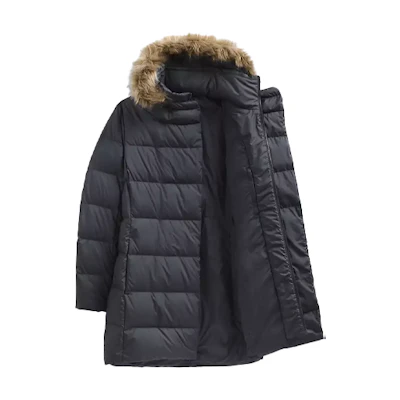 (Women) TNF Mid-Length Down Jacket with Fur Hood Gray Blue NF0A5GDT-174