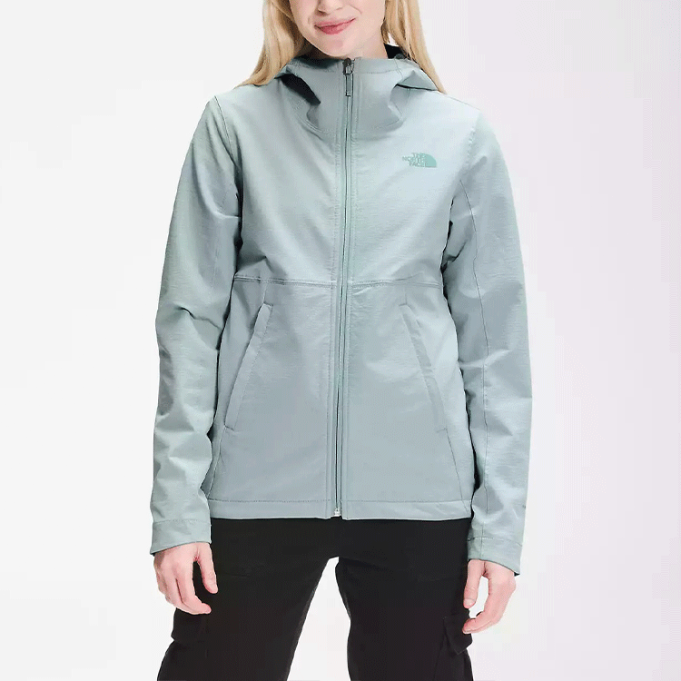 (Women) TNF Mint Green Logo Fleece Windproof Hoodie NF0A4R7C-0LL 圖 3