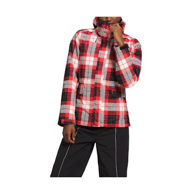 (Women) TNF Monarch Triclimate Jacket Red Plaid Hooded Jacket NF0A833K-QSI