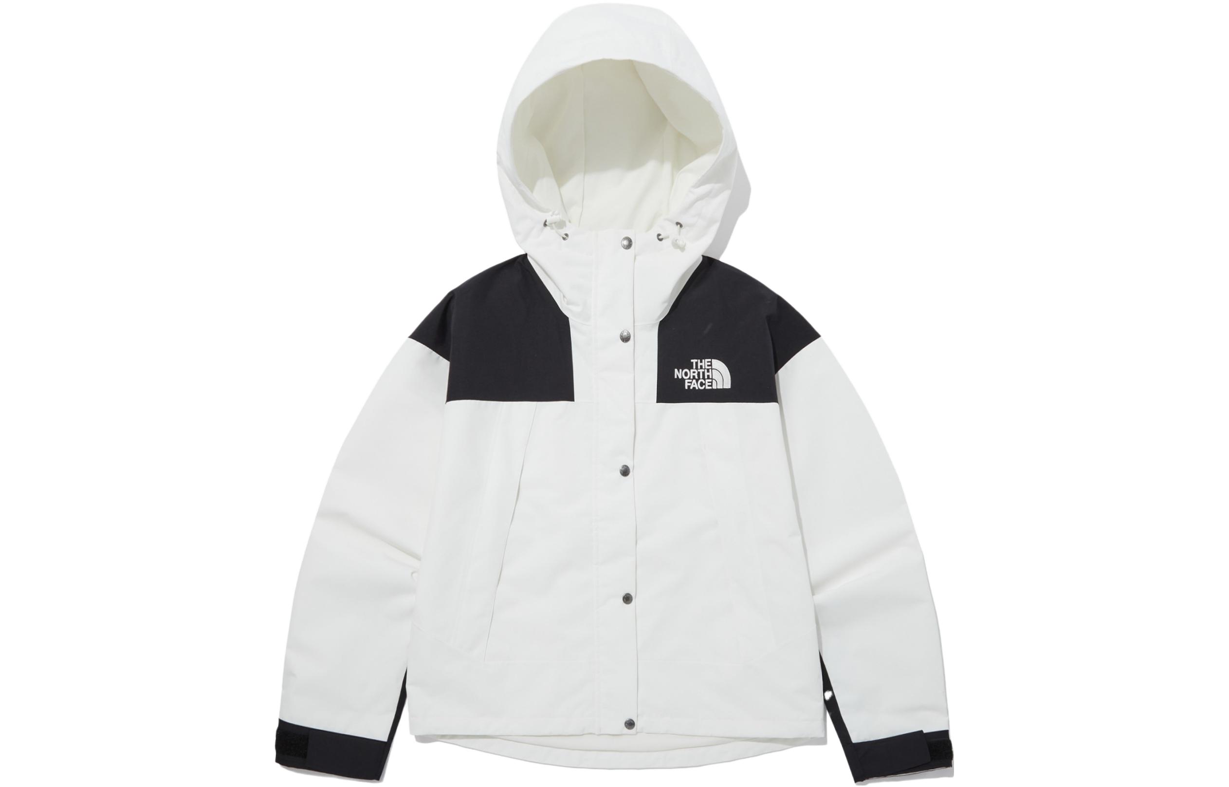 (Women) TNF Mountain Letter Hoodie Jacket - White NJ2HP80A