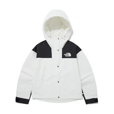 (Women) TNF Mountain Letter Hoodie Jacket - White NJ2HP80A