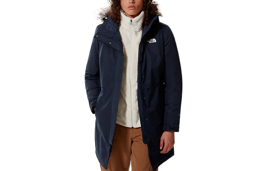 (Women) The North Face Navy Outdoor Waterproof Windproof Loose Coat NF0A4M8Y-H2G