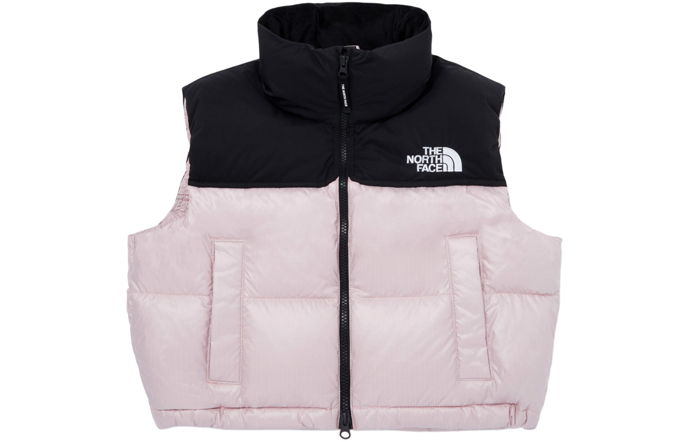 (Women) The North Face Novelty Nuptse  Colorblock Down Vest Pink Sleeveless. NV1DQ80M