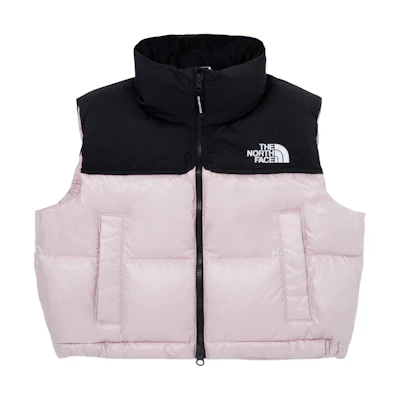 (Women) TNF Novelty Nuptse Colorblock Down Vest Pink Sleeveless. NV1DQ80M