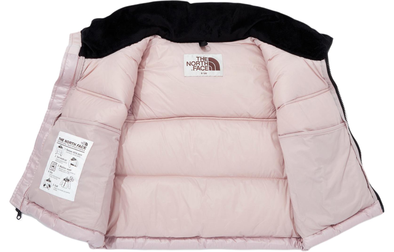 Shop (W) 노스페이스 노벨티 눕시 컬러블록 핑크 다운 베스트 슬리브리스. NV1DQ80M