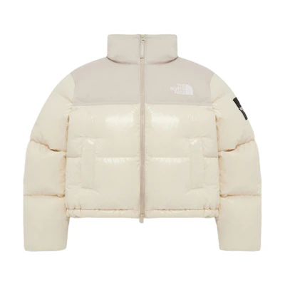 (Women) TNF Nuptse Cream Down Jacket: Fashionable & Warm NJ1DQ85Q